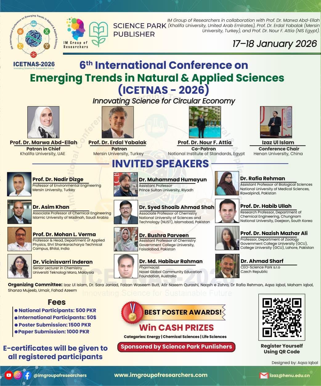 6th International Conference on Emerging Trends in Natural & Applied Sciences (ICETNAS‑2026)